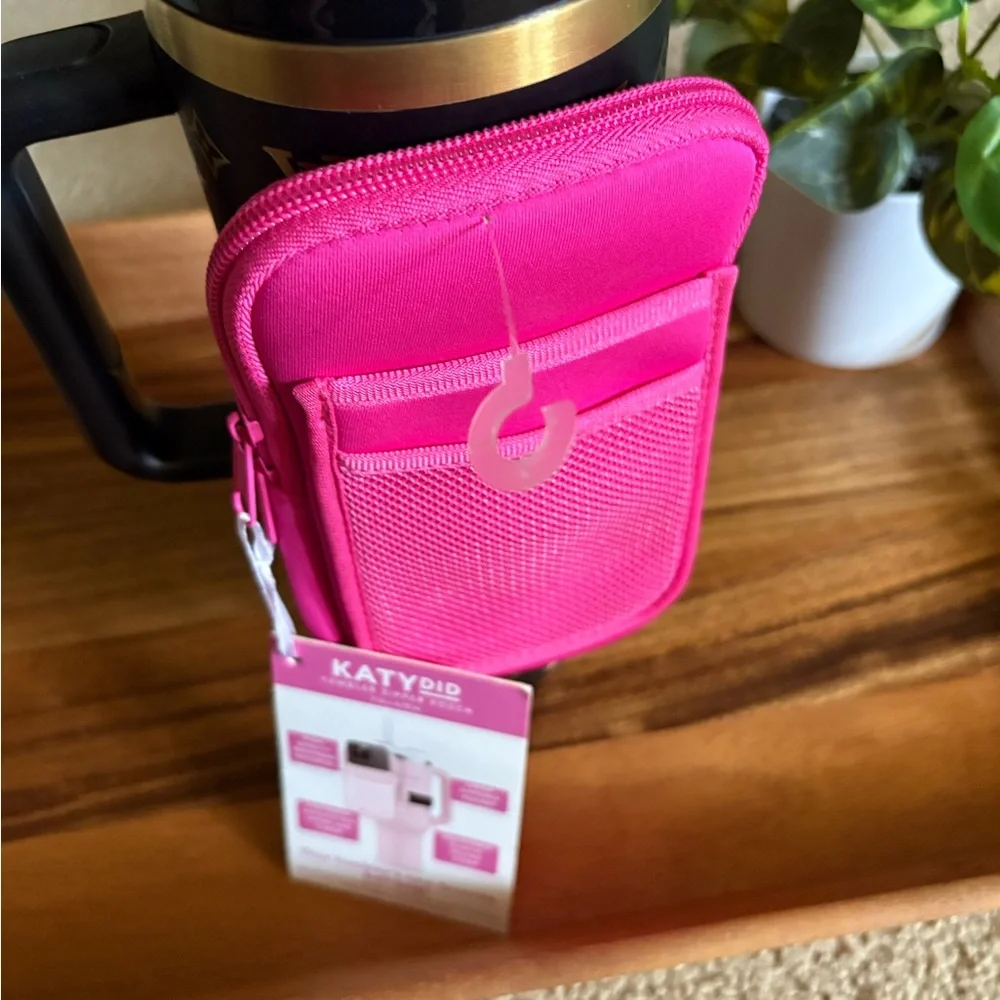 Katydid Pink Tumbler Zipper Pouch, NWOT!